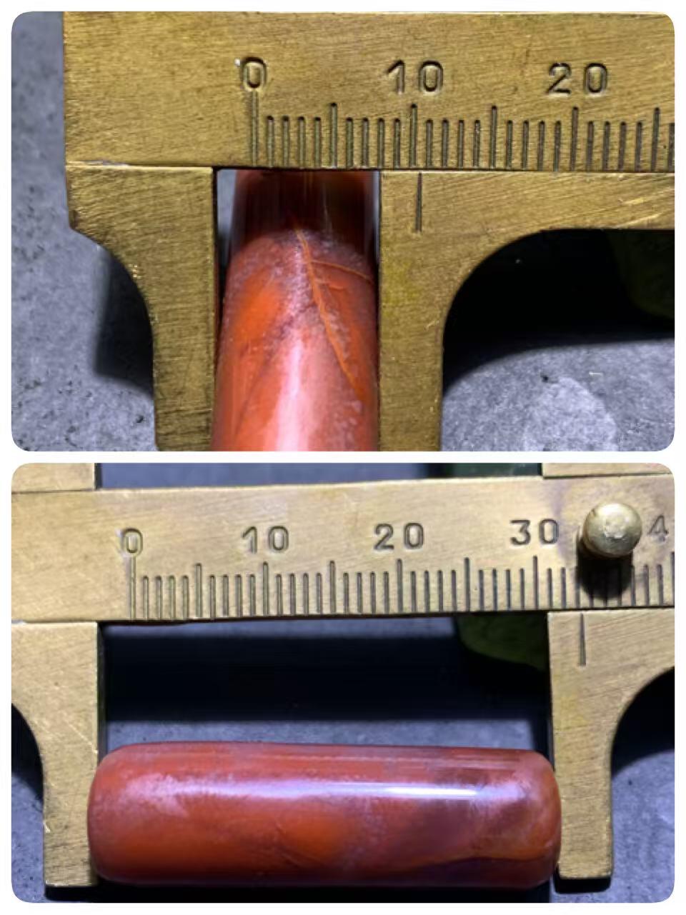 精美冻料北漂战国红玛瑙直桶，桶珠一个！