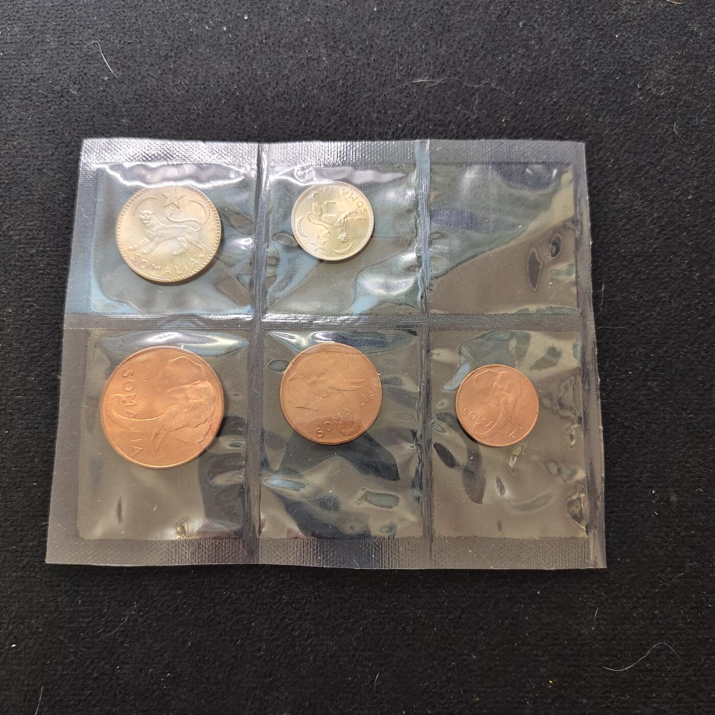 【全场包邮】纯粹捡漏拍489场（免费代拍第26场） 意托索马里MS级别原光封装3铜2银套币