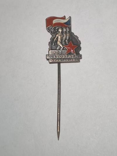 韵星假日拍卖第三十三期 -- Rimey Holidays Auction 33 - 捷克斯洛伐克1955建国初期斯巴达克运动会优秀成员证章 热珐琅 少见