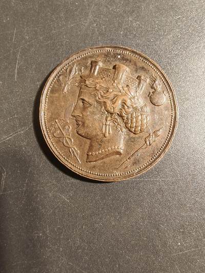 老王徽章第171期 - 法国里尔农业与艺术科学学会大铜章    直径34mm     重量14.4g