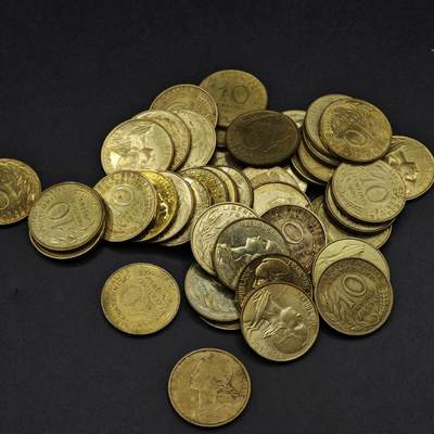 【淘币小摊】限时拍第八百三十五拍  散币批量币场  满百包邮可预留两周  周一统一发货  - 法国10分铜币45枚