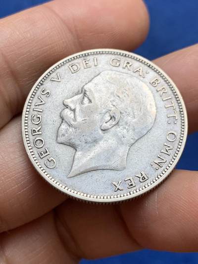 《竞宝斋》第449场 周日，周一，周二  3场连拍 （全场包邮，欢迎送拍） 英国 1931年 乔治五世头像 1/2克朗