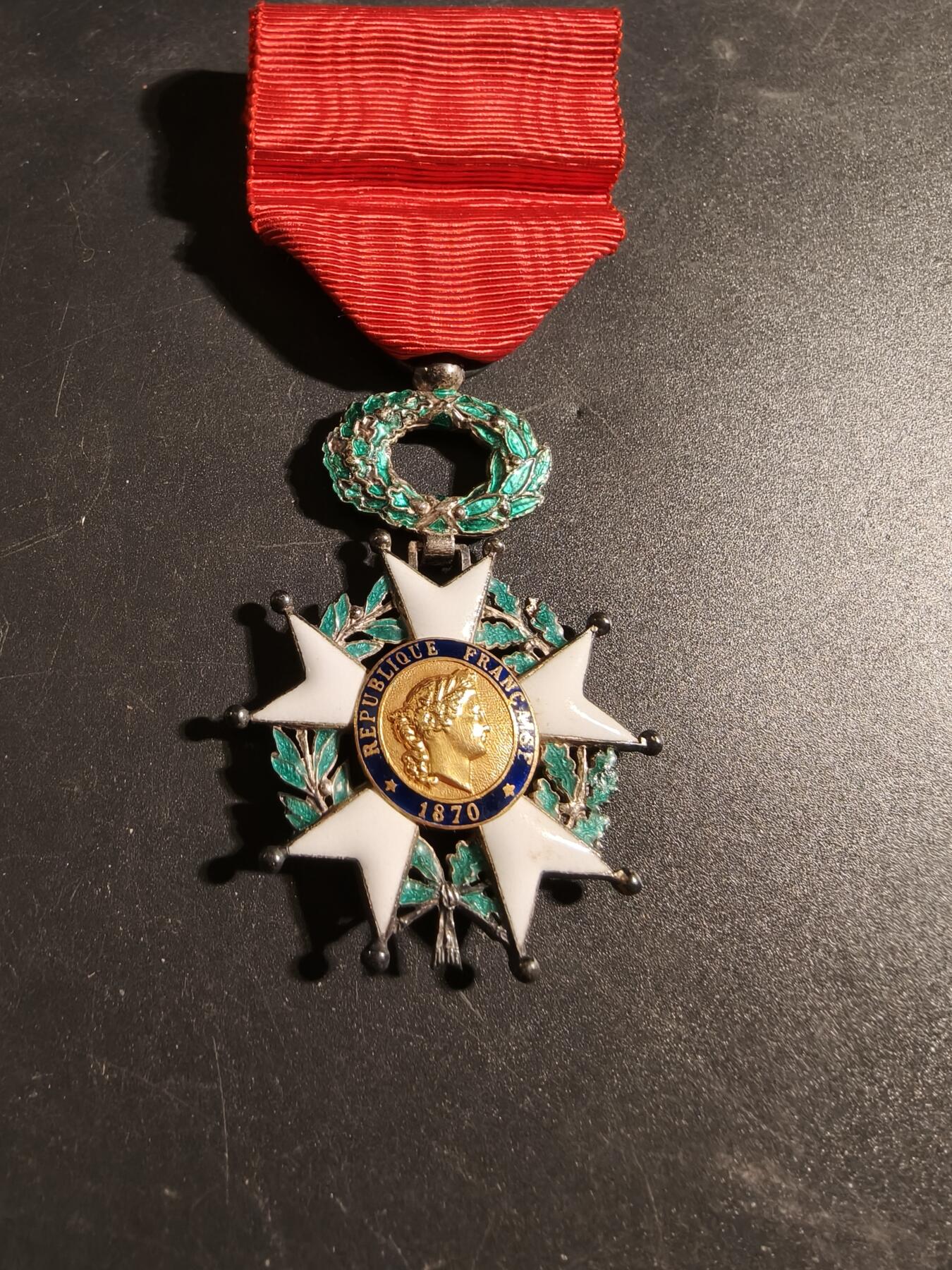 老王徽章第171期 法国骑士级荣誉军团勋章    原盒    银质珐琅    三共时期