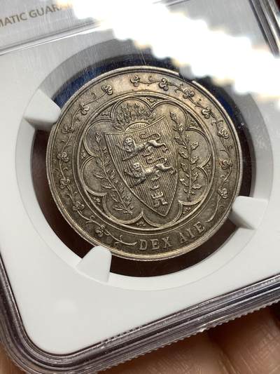 《竞宝斋》第449场 周日，周一，周二  3场连拍 （全场包邮，欢迎送拍） NGC MS62 法国卡尔瓦多斯省公共卫生银章 32mm 丰饶角银标