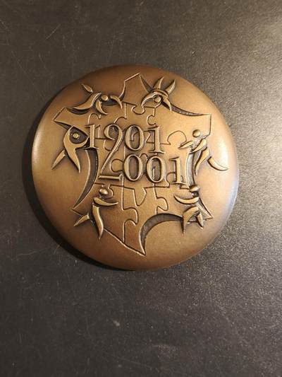 老王徽章第171期 - 法国圣摩尔社区大铜章     直径64mm     重量153.5g