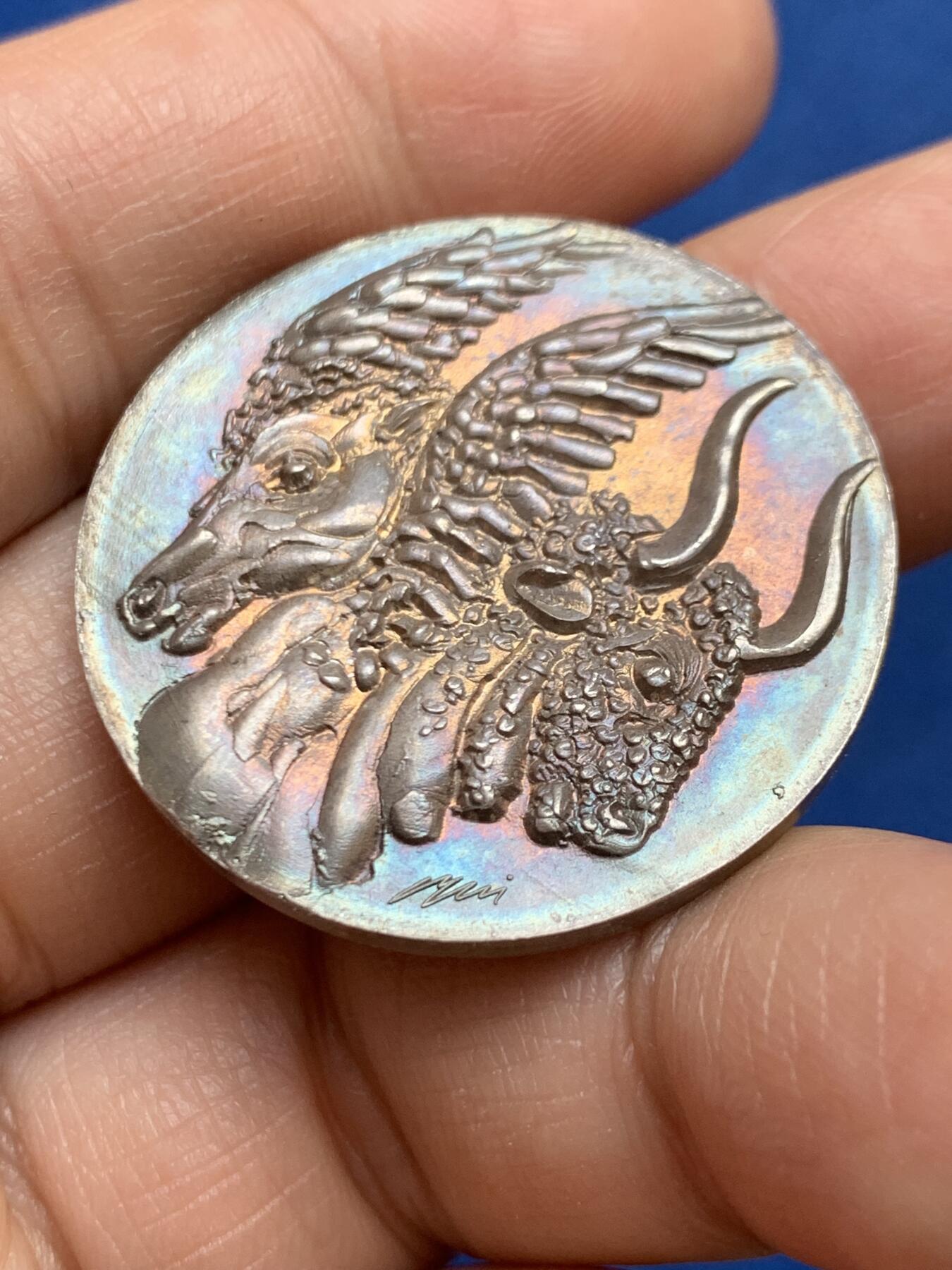 《竞宝斋》第449场 周日，周一，周二  3场连拍 （全场包邮，欢迎送拍） 瑞士1973年国家博物馆建馆75周年银质纪念章 18克 33mm 900银