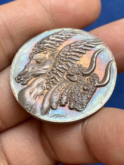 《竞宝斋》第449场 周日，周一，周二  3场连拍 （全场包邮，欢迎送拍） 瑞士1973年国家博物馆建馆75周年银质纪念章 18克 33mm 900银