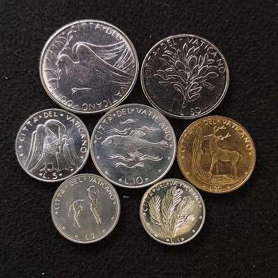 【全场包邮】纯粹捡漏拍488场（免费代拍第25场） - 梵蒂冈1976年7枚套币