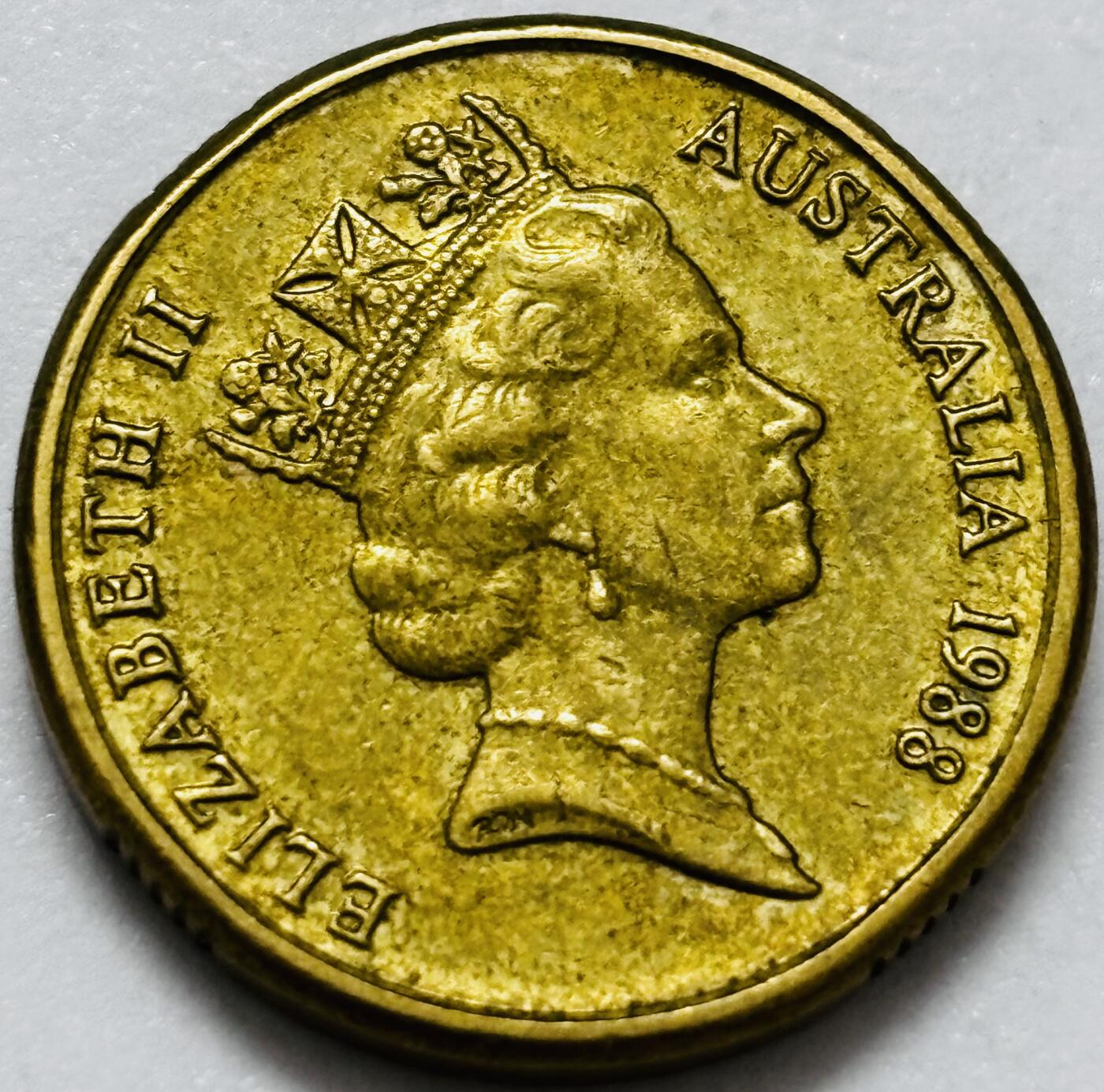 文馨钱币收藏第 286 场，圣诞节专场【 长期接收代拍品低至 0 佣金】 好品 1988 年澳大利亚土著人 2 元纪念币