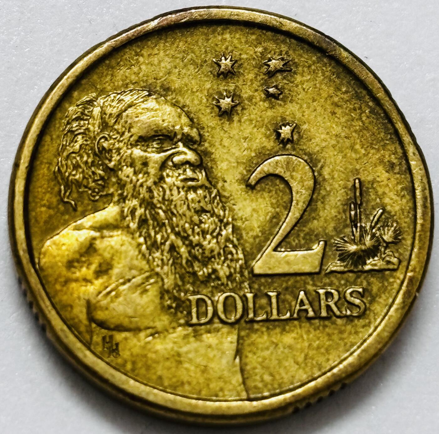 文馨钱币收藏第 286 场，圣诞节专场【 长期接收代拍品低至 0 佣金】 好品 1988 年澳大利亚土著人 2 元纪念币