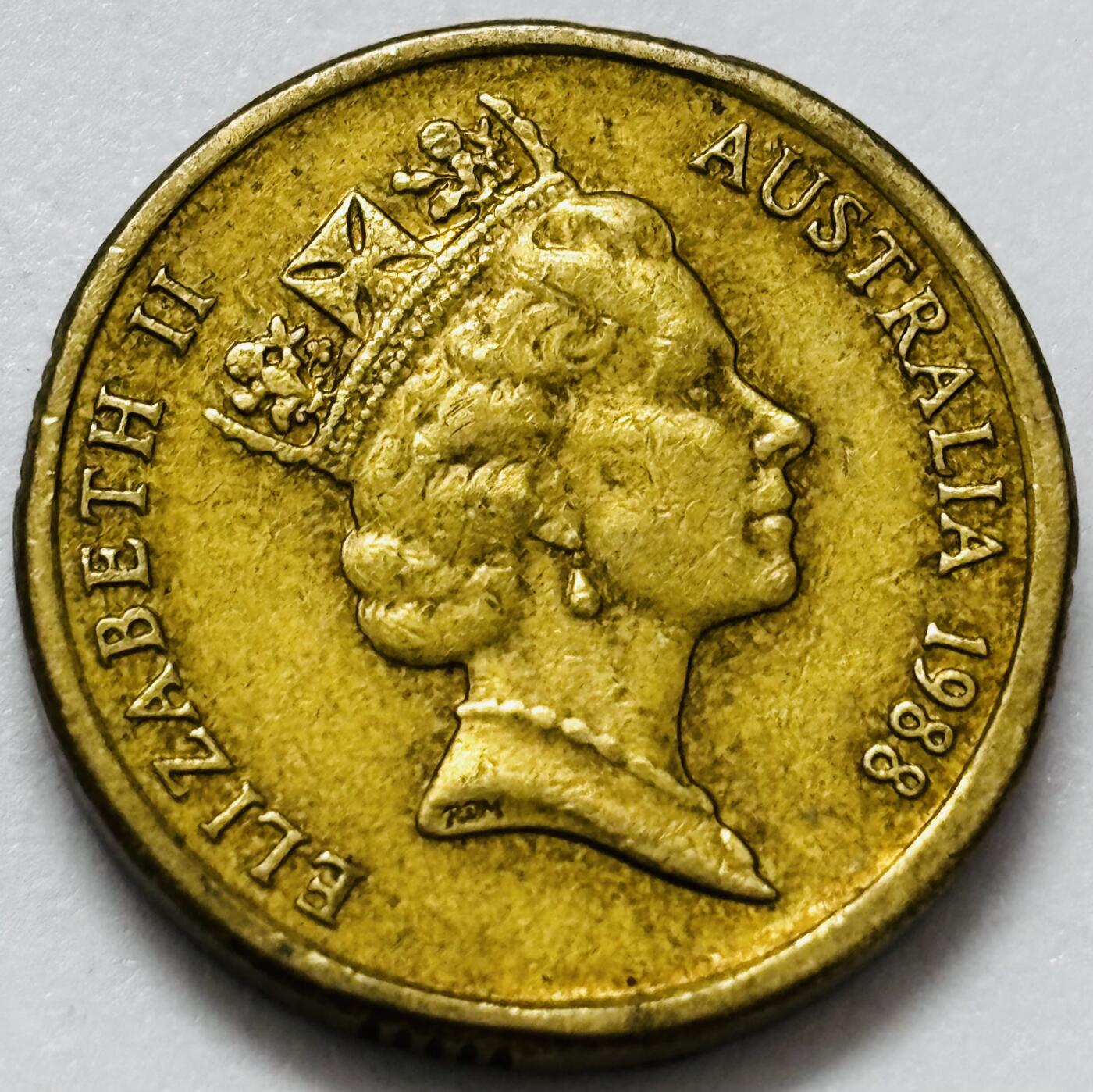 文馨钱币收藏第 286 场，圣诞节专场【 长期接收代拍品低至 0 佣金】 好品 1988 年澳大利亚土著人 2 元纪念币