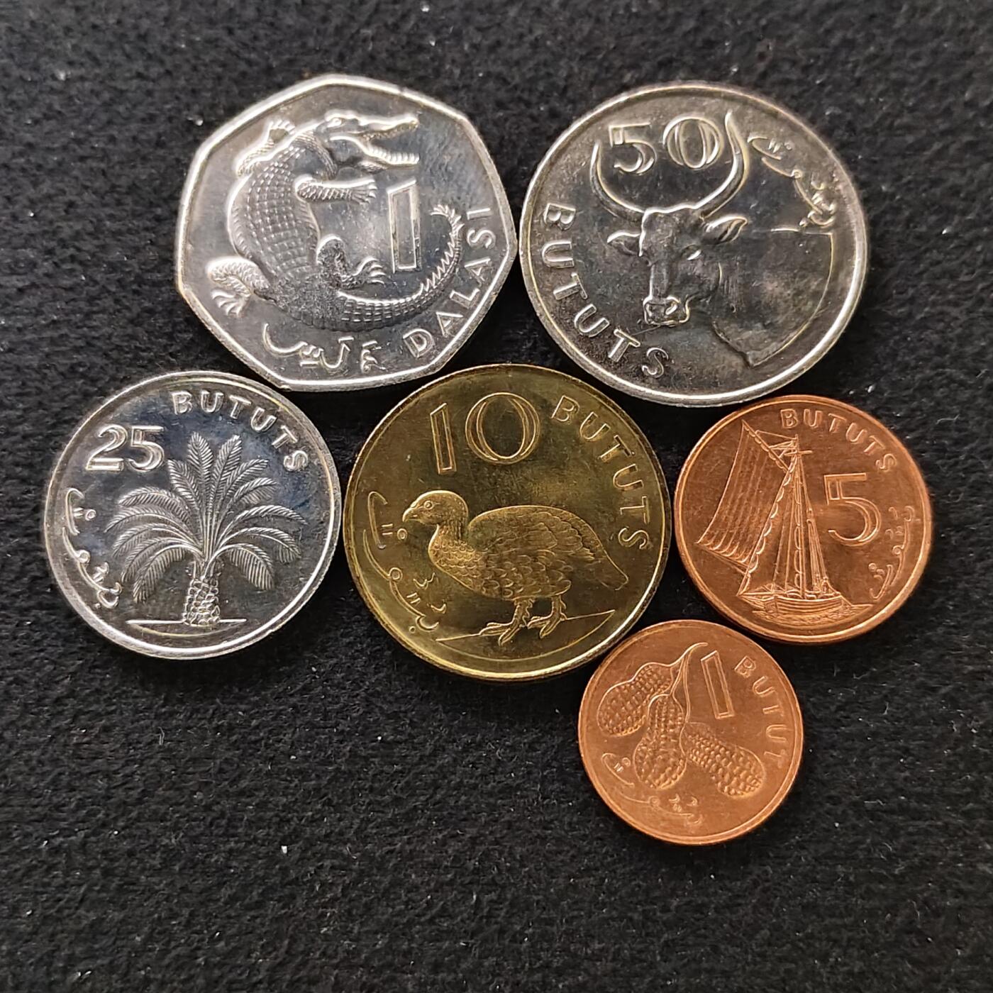 【全场包邮】纯粹捡漏拍488场（免费代拍第25场） 冈比亚1998年6枚套币