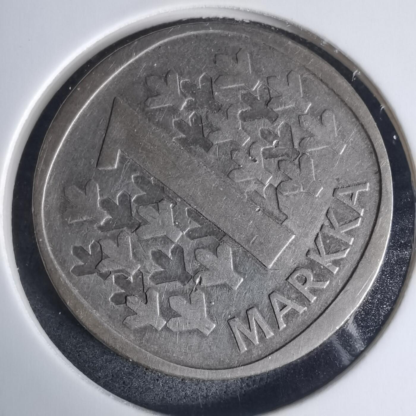 沼泽如烟--第940场 芬兰1964年1马克银币