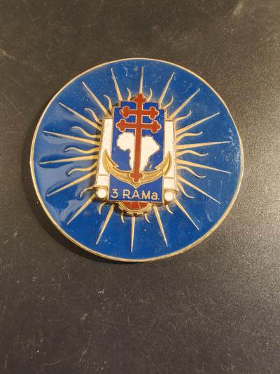 老王徽章第171期 - 法国海军陆战队第3炮兵团纪念章    直径68mm    重量83.4g