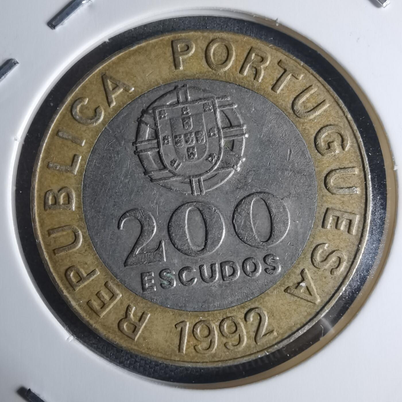 沼泽如烟--第942场 葡萄牙1992年200埃斯库多