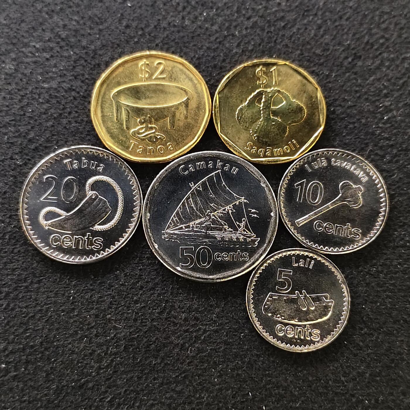 【全场包邮】纯粹捡漏拍488场（免费代拍第25场） 斐济2012年新版6枚套币