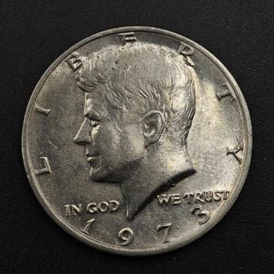 【淘币小摊】限时拍第八百三十五拍  散币批量币场  满百包邮可预留两周  周一统一发货  - 美国1973年肯尼迪半美元