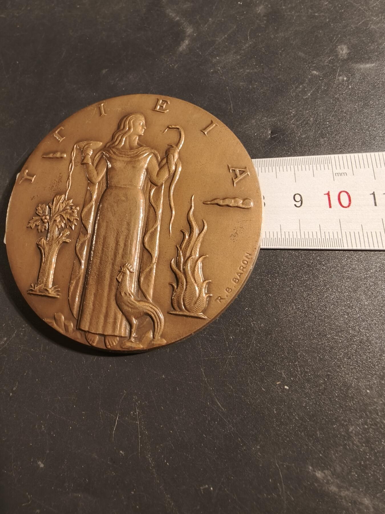 老王徽章第171期 法国默克夏普道姆制药公司10周年合伙人大铜章     直径80mm     重量271.3g