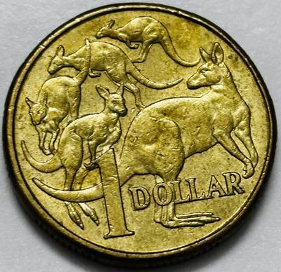 文馨钱币收藏第 286 场，圣诞节专场【 长期接收代拍品低至 0 佣金】 - 2015 年澳大利亚一元袋鼠币