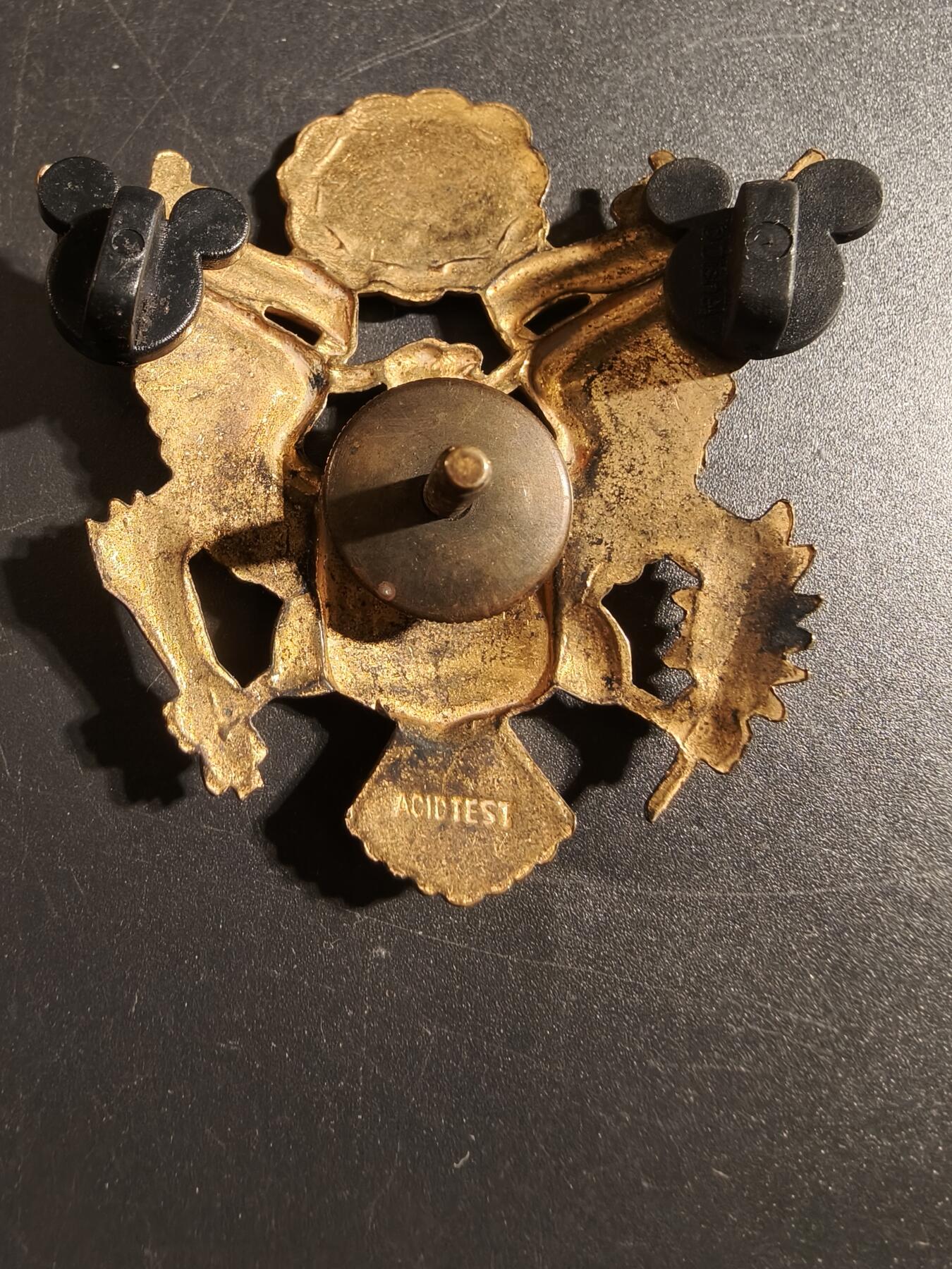 老王徽章第171期 美国陆军大檐帽帽徽    酸测试标