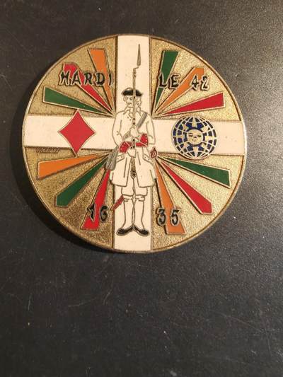 老王徽章第171期 - 法国第42步兵团纪念章    直径68mm    重量110.7g