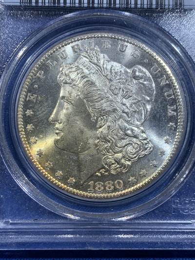 《竞宝斋》第449场 周日，周一，周二  3场连拍 （全场包邮，欢迎送拍） PCGS MS65 美国 1880-S 摩根 1美元银币