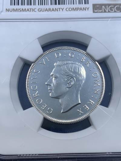 《竞宝斋》第449场 周日，周一，周二  3场连拍 （全场包邮，欢迎送拍） NGC PF64 英国1937年乔治六世精制2先令弗洛林银币