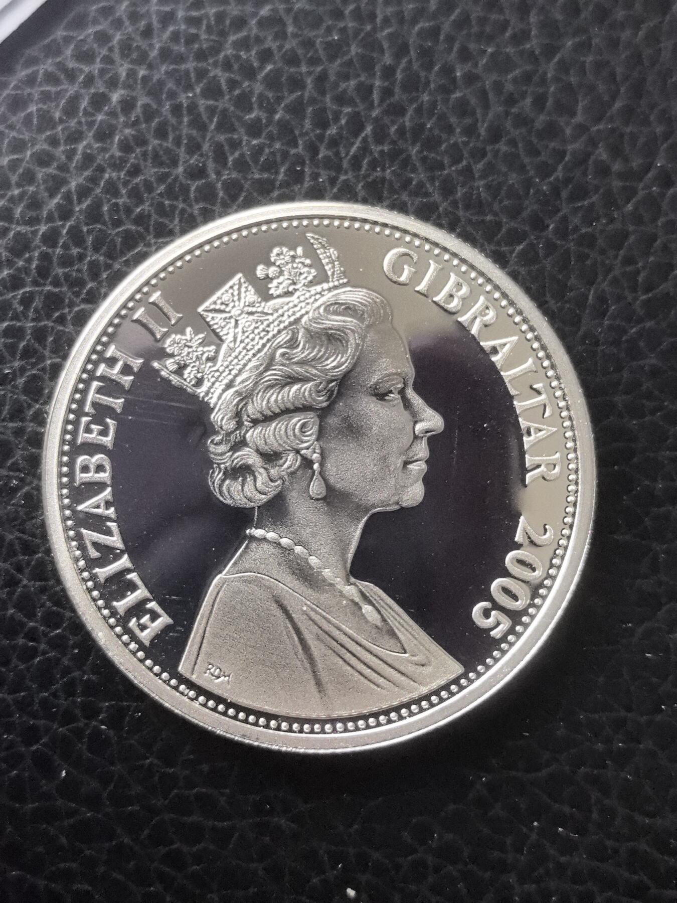 道一币馆币章第一百六十一场 直布罗陀2005年特拉法加战役200周年系列-英国纳尔逊将军5镑精制银币 28.28g 925S 25000