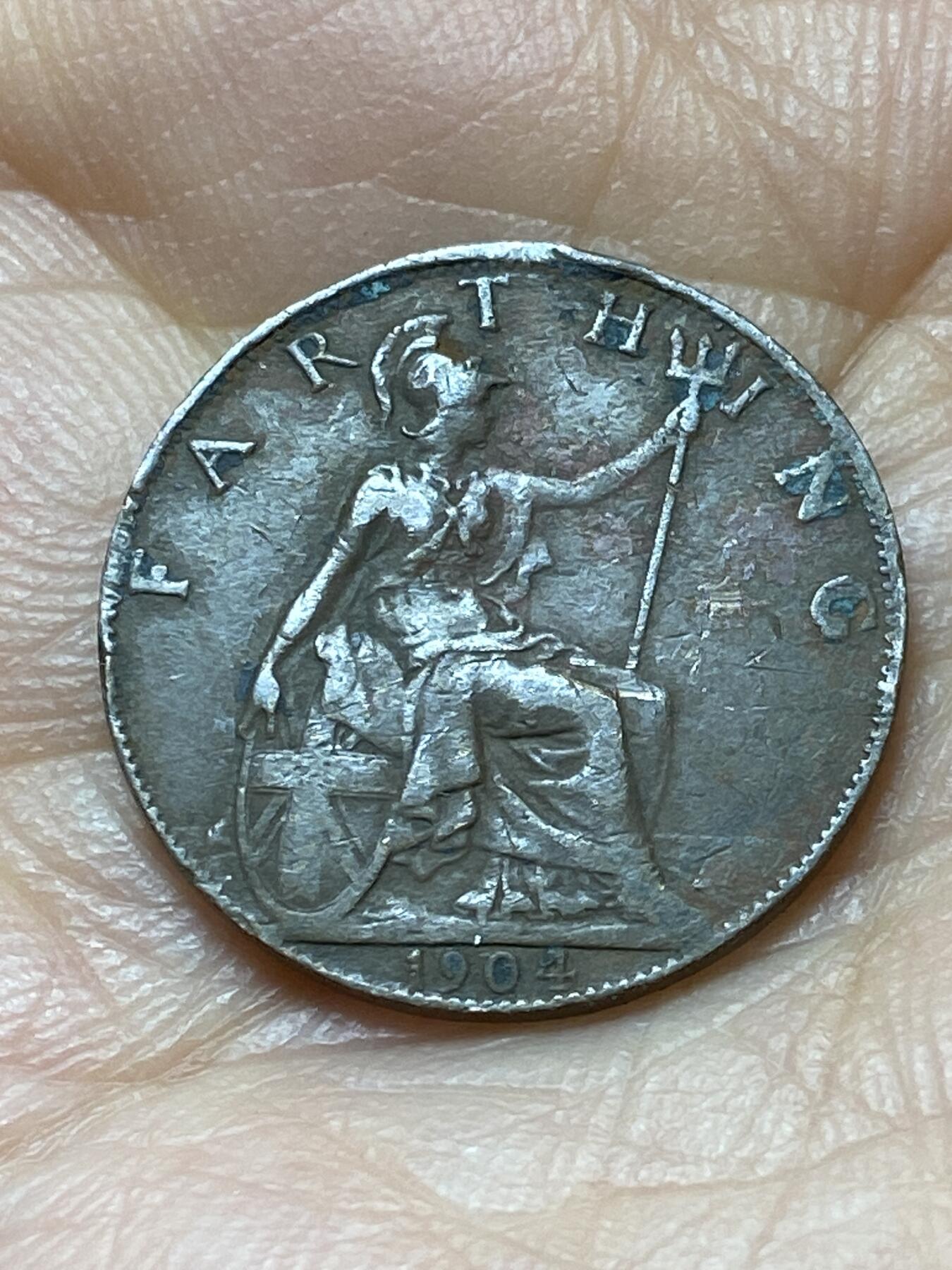 2025年第一百四十四场(总第一百七十场）品种丰富英国一线回流散币年末特拍场第一场(免佣金) 英国🇬🇧1904年1法新(爱德华七世时期)