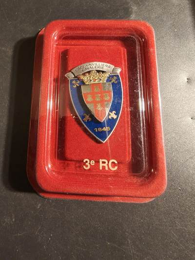 老王徽章第171期 - 法国第3胸甲骑兵团证章     原盒
