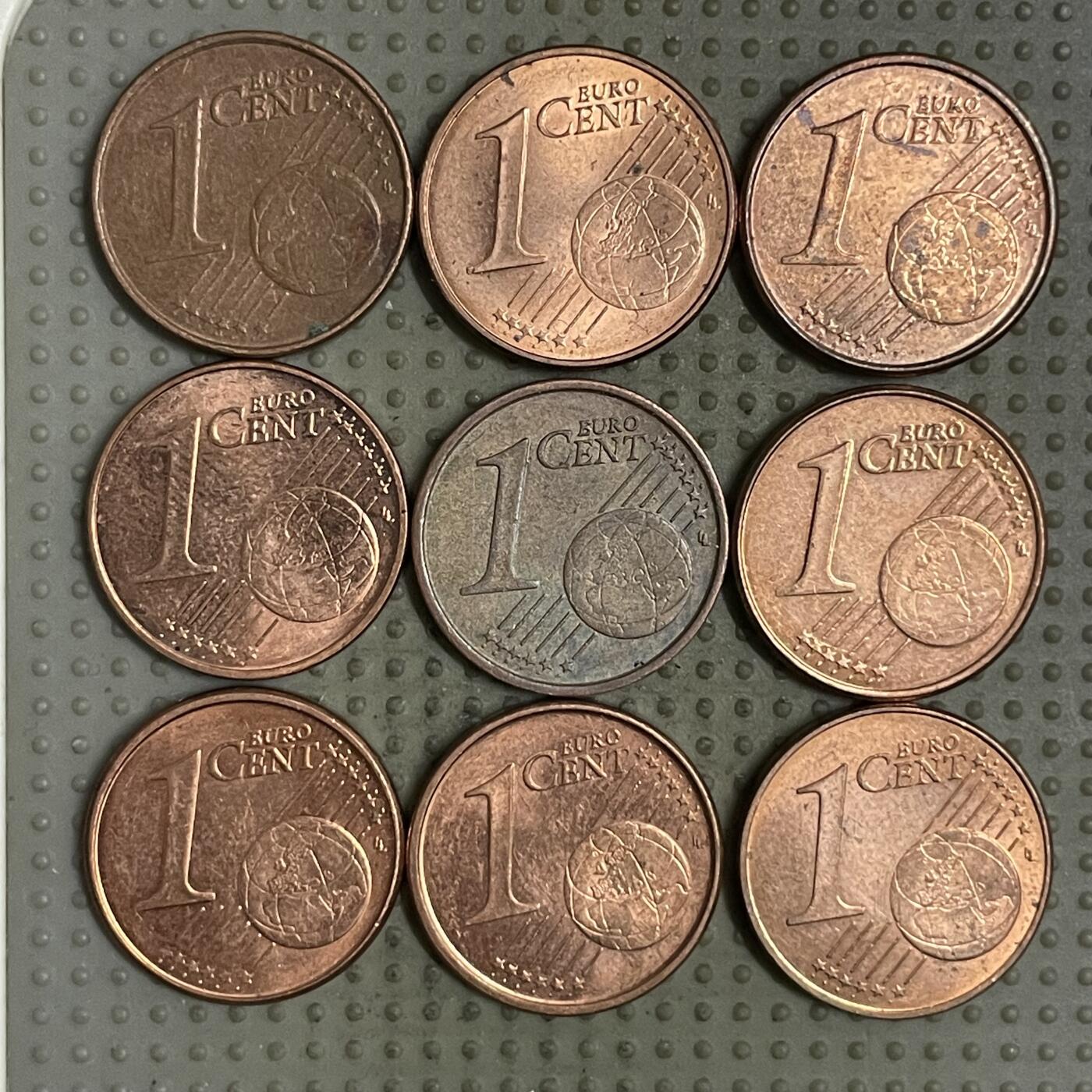 2025年第145场各国散币拍卖（总第145场） 1欧分9枚不同