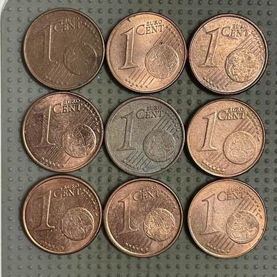 2025年第145场各国散币拍卖（总第145场） - 1欧分9枚不同