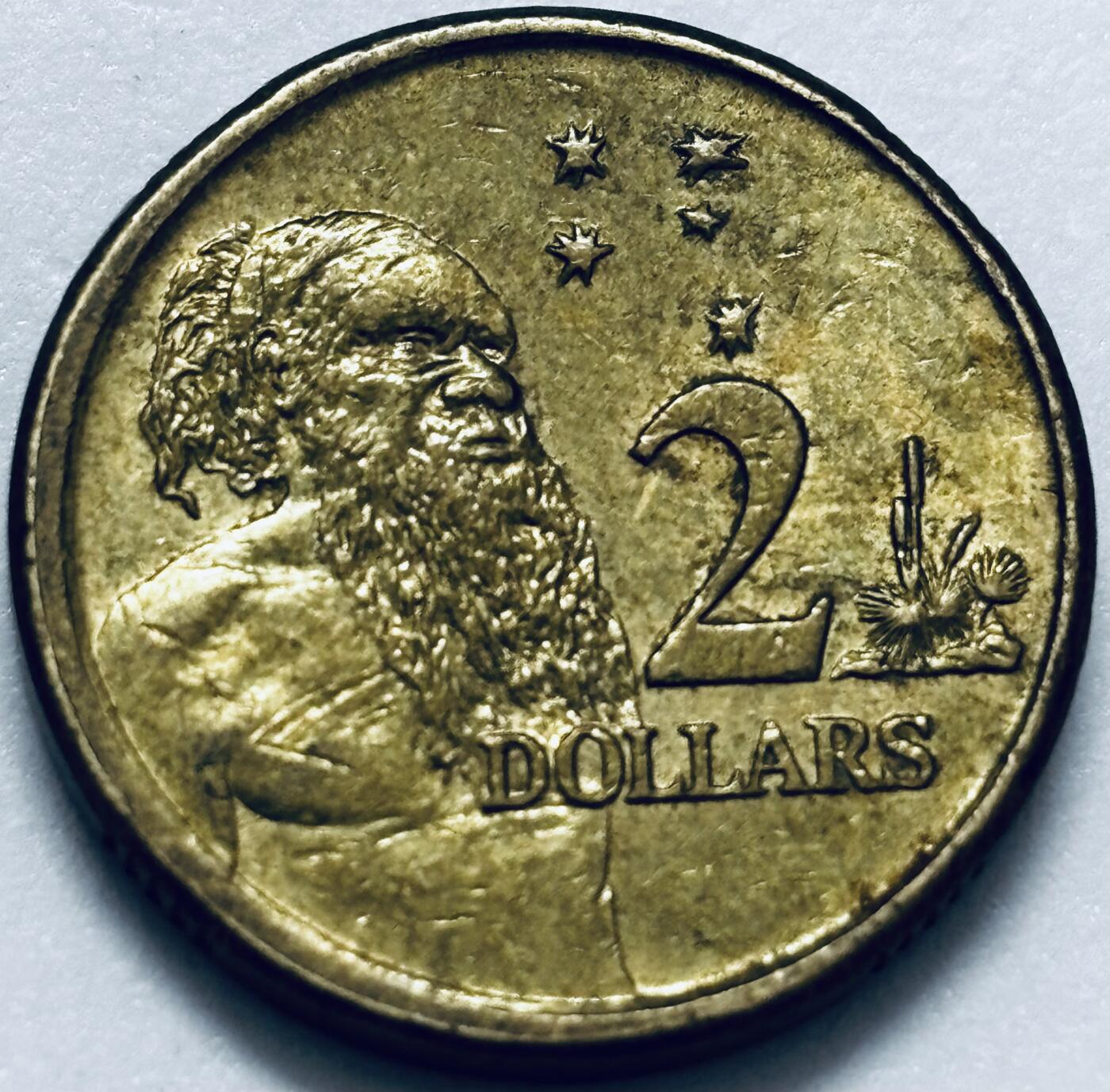 文馨钱币收藏第 286 场，圣诞节专场【 长期接收代拍品低至 0 佣金】 好品 2014 年澳大利亚土著人 2 元纪念币