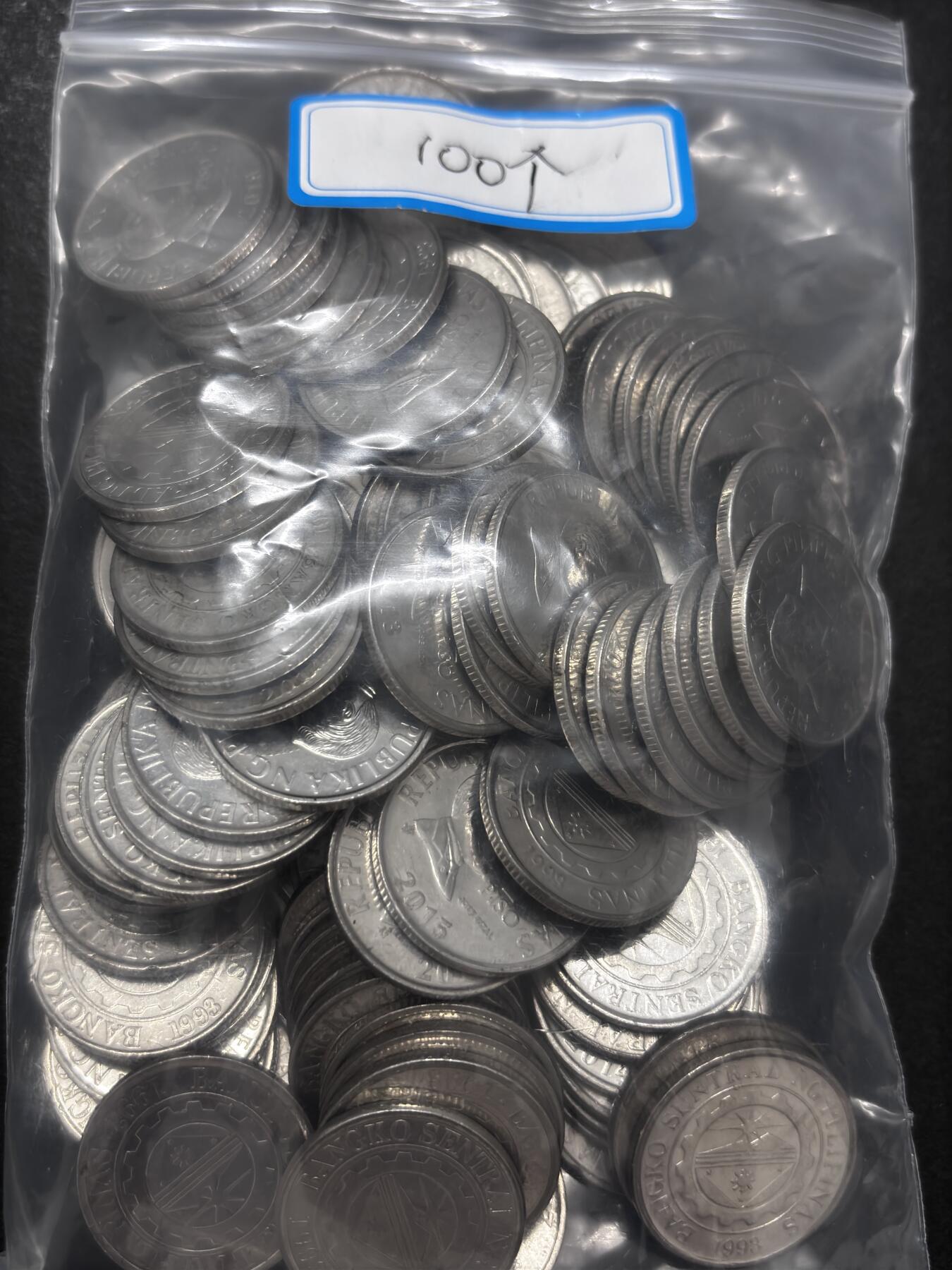 文馨钱币收藏第 286 场，圣诞节专场【 长期接收代拍品低至 0 佣金】 原光菲律宾 1 比索 100 枚