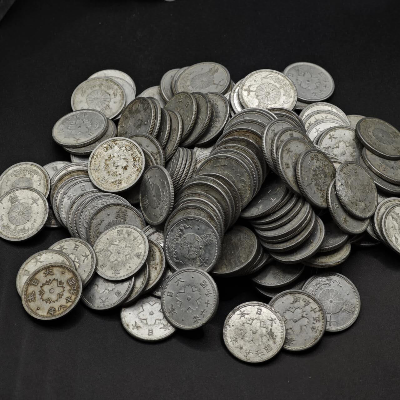 【淘币小摊】限时拍第八百三十五拍  散币批量币场  满百包邮可预留两周  周一统一发货  日本十钱铝币190枚