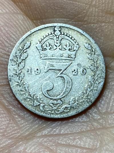 2025年第一百四十四场(总第一百七十场）品种丰富英国一线回流散币年末特拍场第一场(免佣金) - 英国🇬🇧1920年3便士银币(乔治五世第二版首发年，500银)