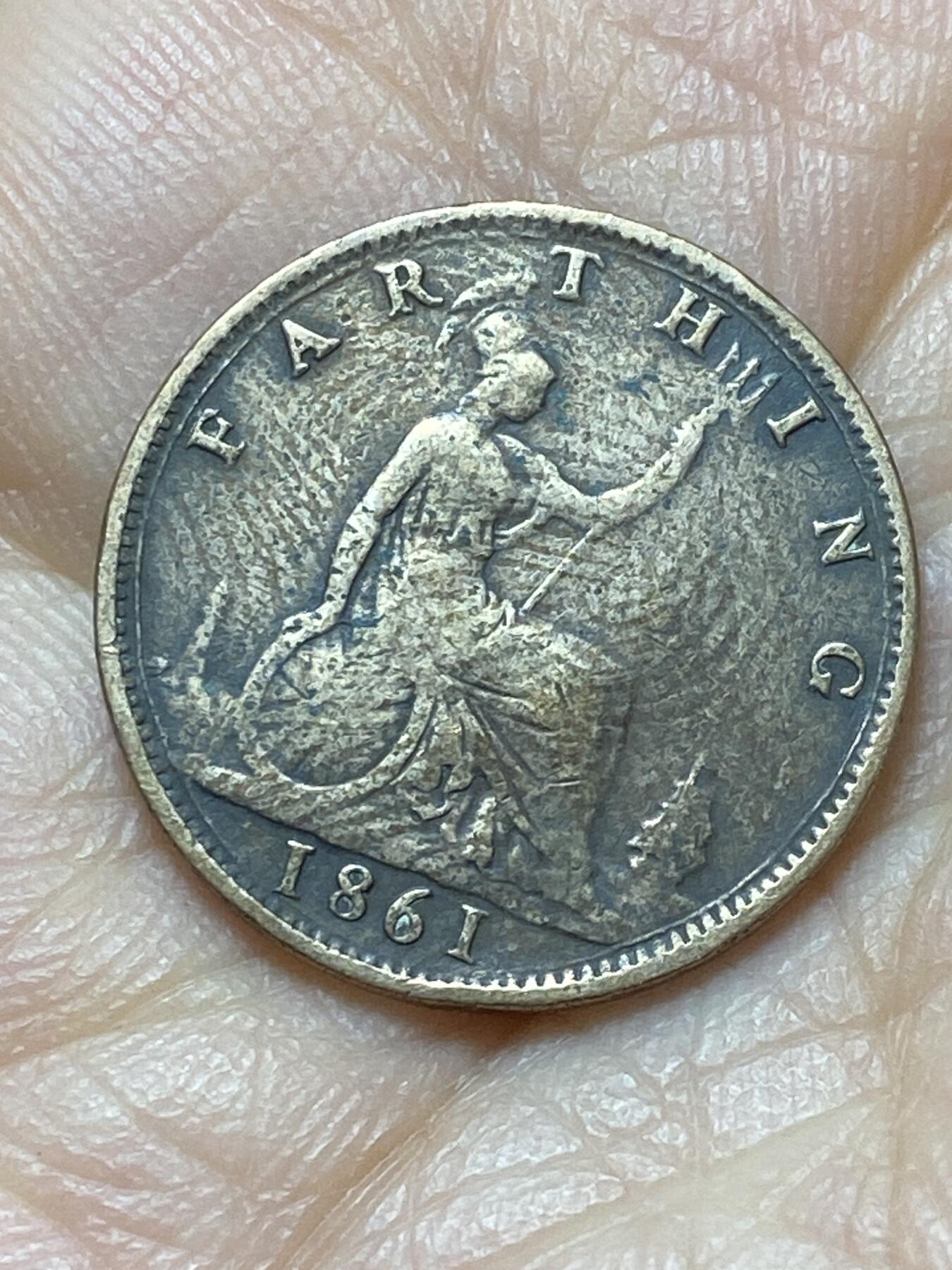 2025年第一百四十四场(总第一百七十场）品种丰富英国一线回流散币年末特拍场第一场(免佣金) 少见好品–英国🇬🇧1861年1法新(维多利亚女王中年桂冠第二版)