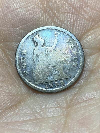 2025年第一百四十四场(总第一百七十场）品种丰富英国一线回流散币年末特拍场第一场(免佣金) - 英国🇬🇧1839年4便士银币(格罗特版，维多利亚女王青年头像，925高银)