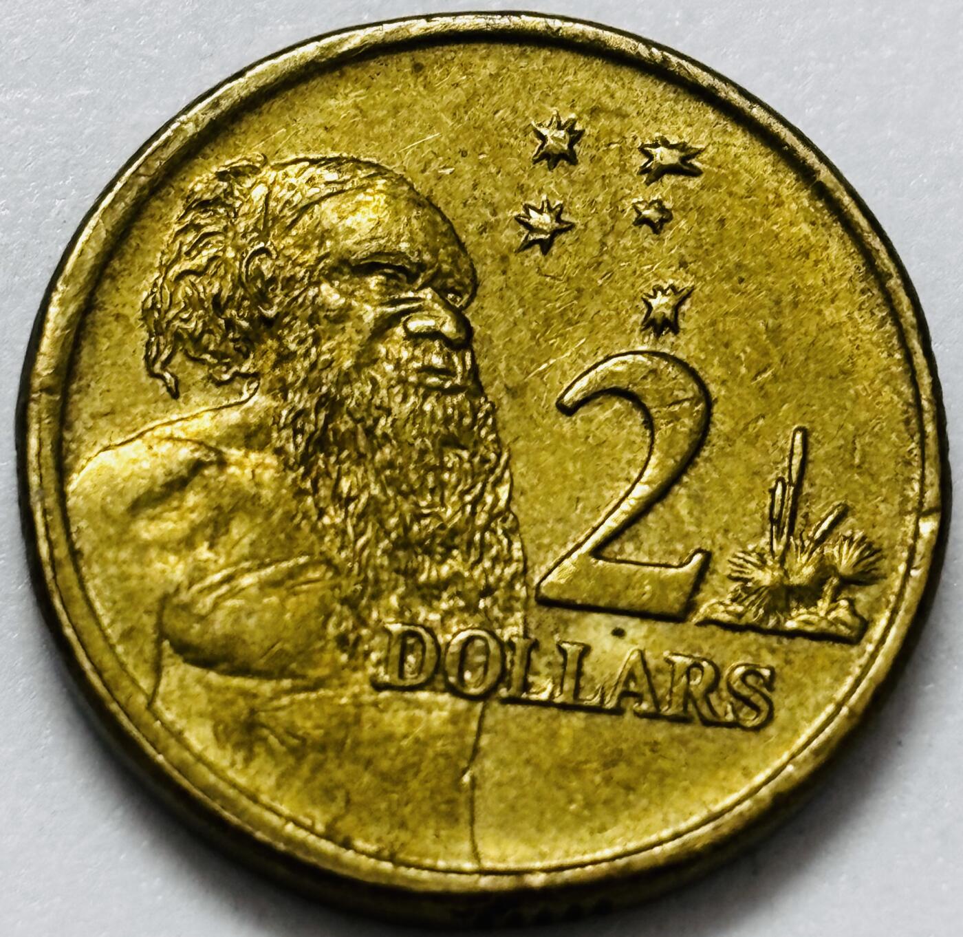 文馨钱币收藏第 286 场，圣诞节专场【 长期接收代拍品低至 0 佣金】 好品 2003 年澳大利亚土著人 2 元纪念币