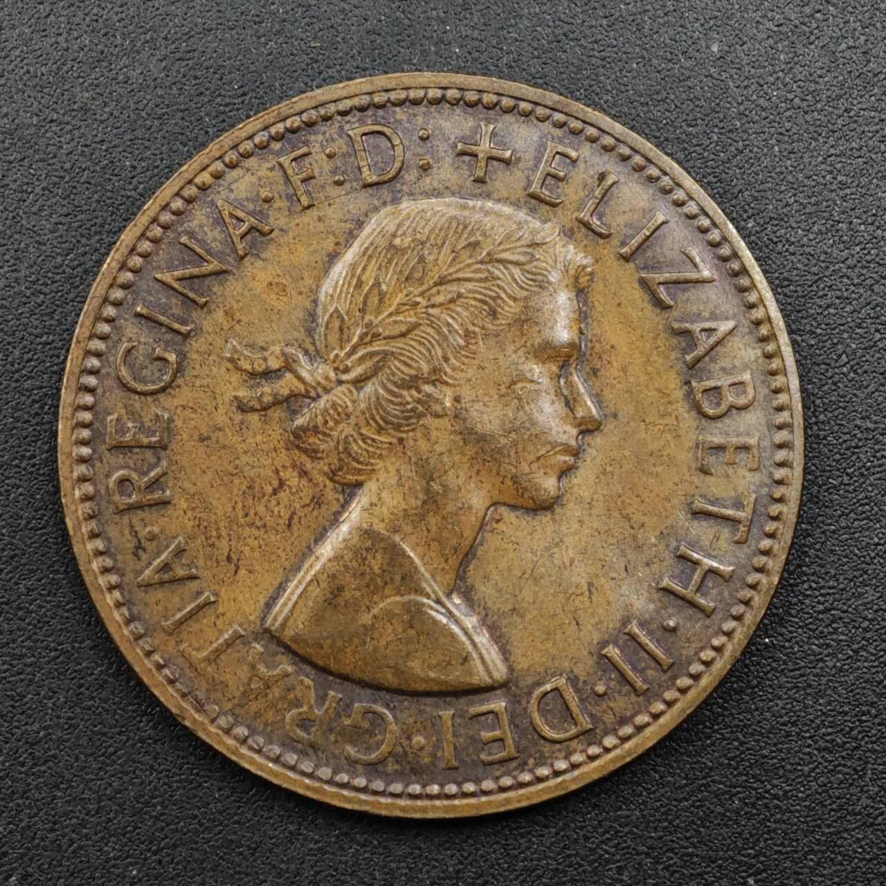 【淘币小摊】限时拍第八百三十五拍  散币批量币场  满百包邮可预留两周  周一统一发货  澳大利亚1964年伊丽莎白二世一便士铜币