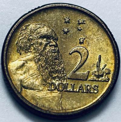 文馨钱币收藏第 286 场，圣诞节专场【 长期接收代拍品低至 0 佣金】 - 好品 1992 年澳大利亚土著人 2 元纪念币