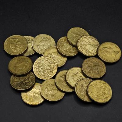 【淘币小摊】限时拍第八百三十五拍  散币批量币场  满百包邮可预留两周  周一统一发货  - 澳大利亚1元铜币18枚