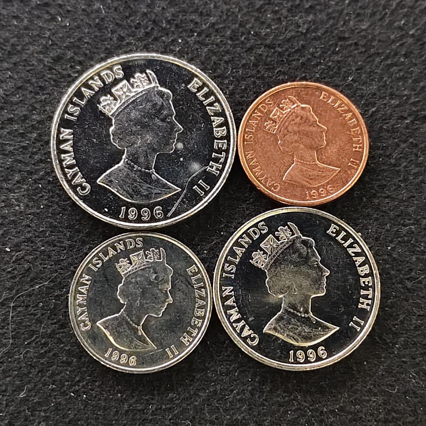 【全场包邮】纯粹捡漏拍488场（免费代拍第25场） 开曼群岛1996年4枚套币