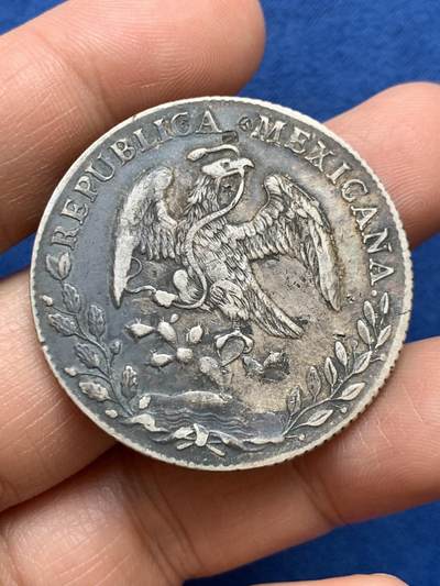 《竞宝斋》第449场 周日，周一，周二  3场连拍 （全场包邮，欢迎送拍） - 墨西哥1894年鹰洋银币，有戳记。