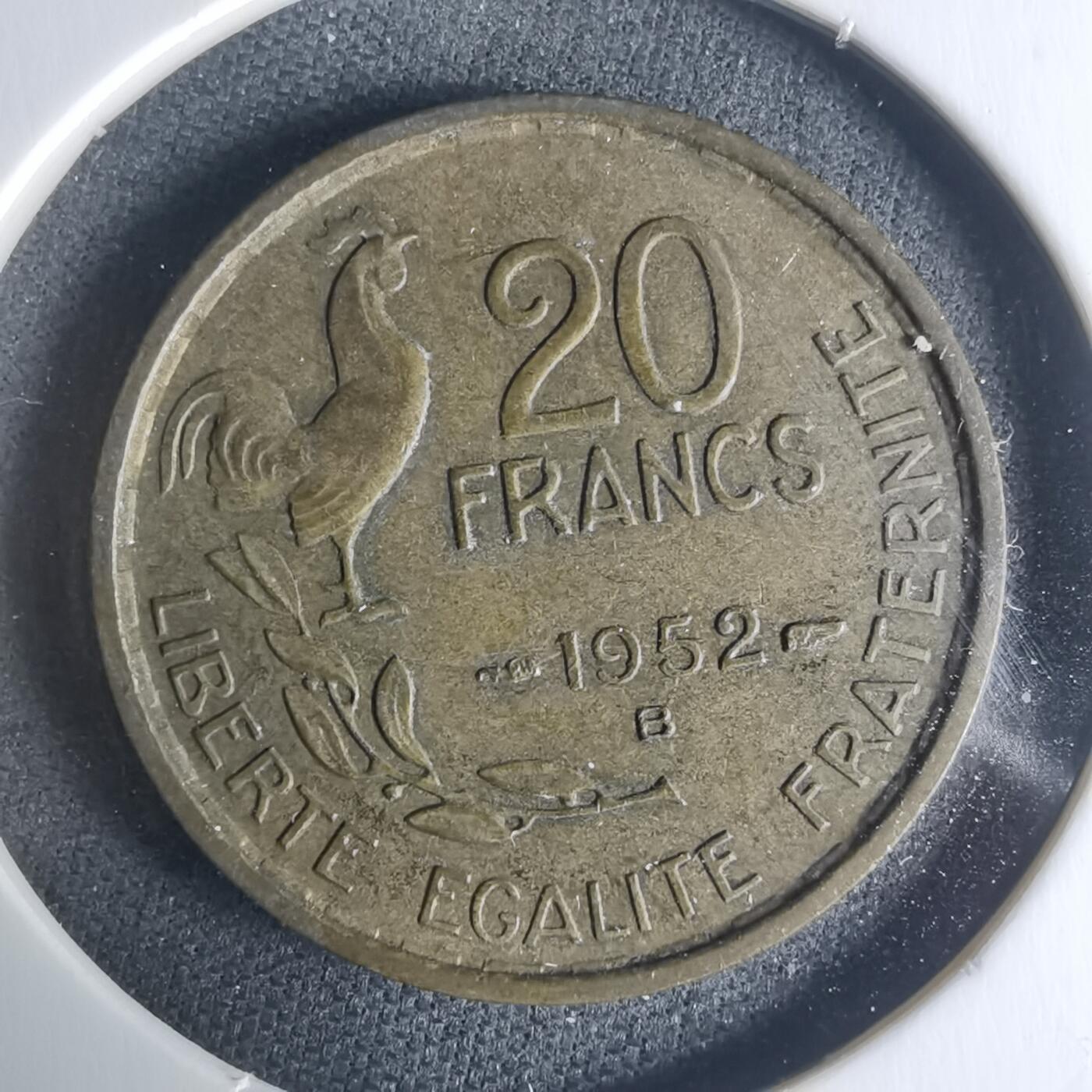 沼泽如烟--第942场 法国1952年20法郎