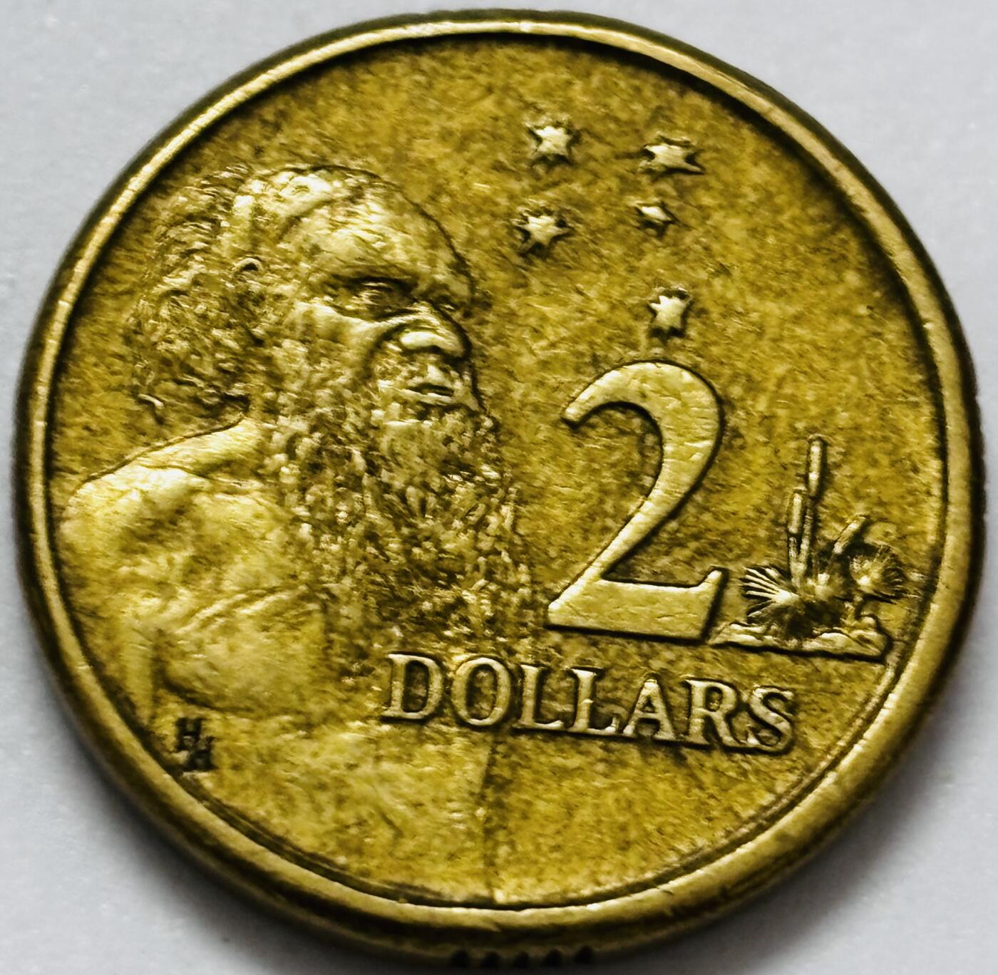 文馨钱币收藏第 286 场，圣诞节专场【 长期接收代拍品低至 0 佣金】 好品 1988 年澳大利亚土著人 2 元纪念币