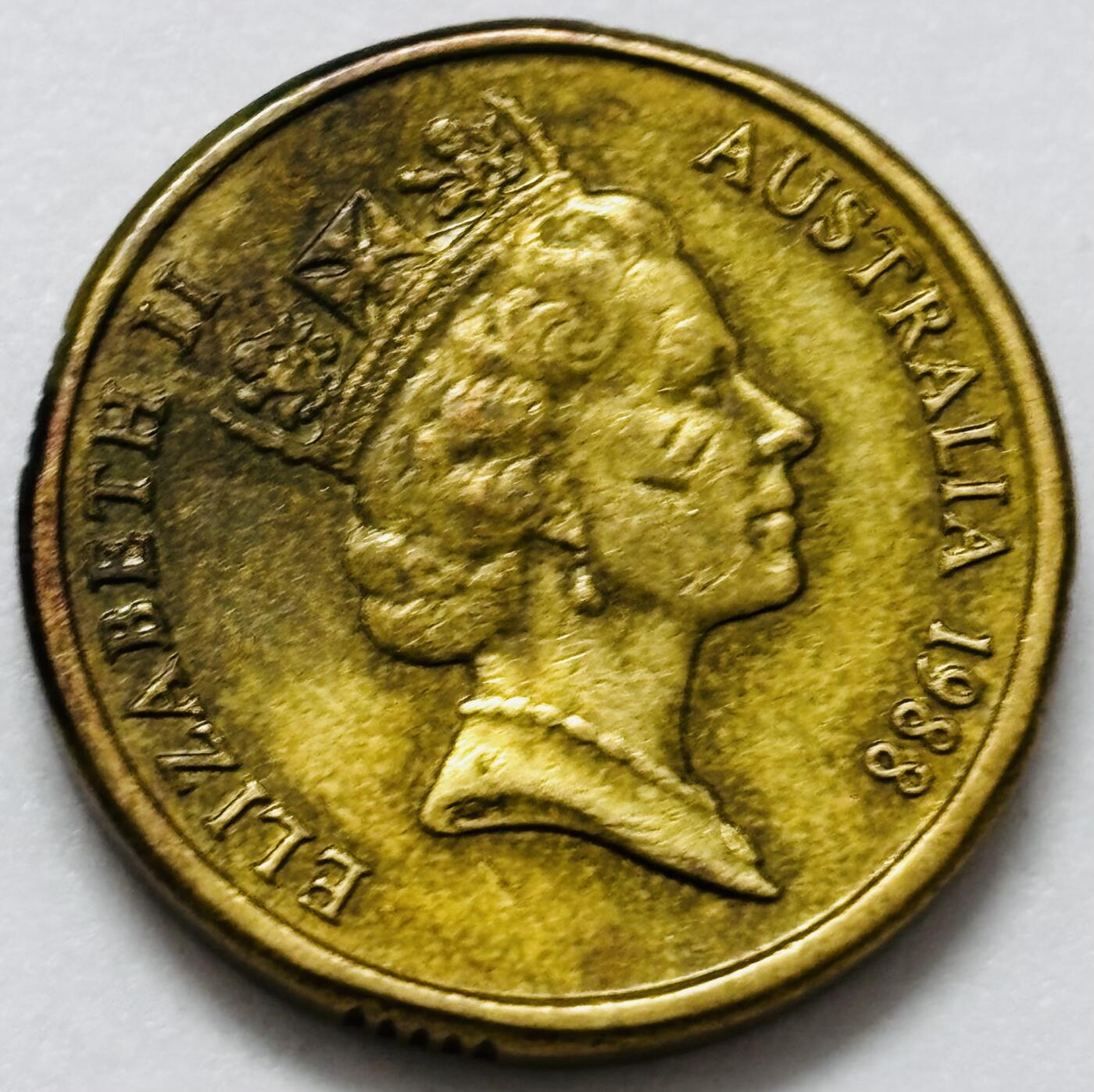 文馨钱币收藏第 286 场，圣诞节专场【 长期接收代拍品低至 0 佣金】 好品 1988 年澳大利亚土著人 2 元纪念币