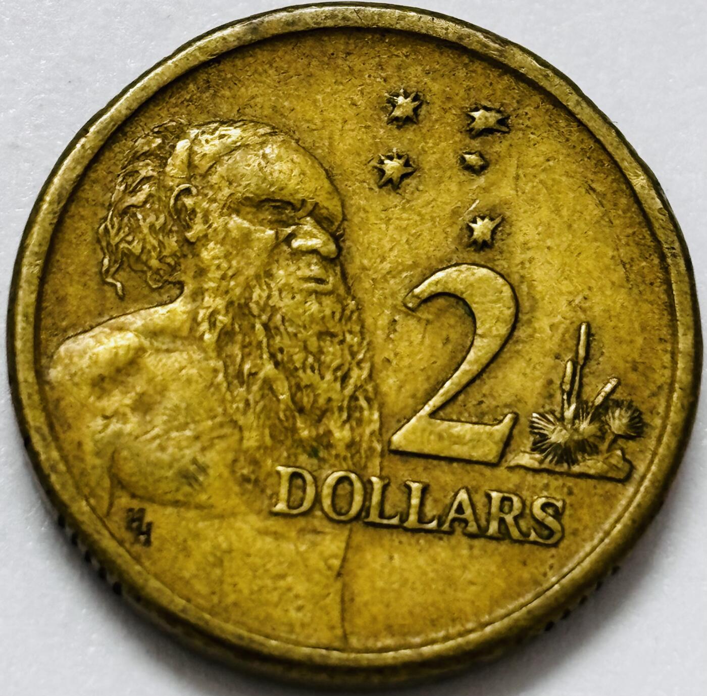 文馨钱币收藏第 286 场，圣诞节专场【 长期接收代拍品低至 0 佣金】 好品 1988 年澳大利亚土著人 2 元纪念币