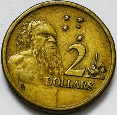 文馨钱币收藏第 286 场，圣诞节专场【 长期接收代拍品低至 0 佣金】 - 好品 1988 年澳大利亚土著人 2 元纪念币