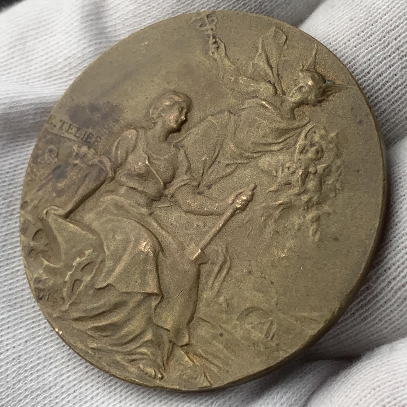 掌中浮雕-藏着的欧洲第047场 法国朗德地区劳动展览会铜章，45mm